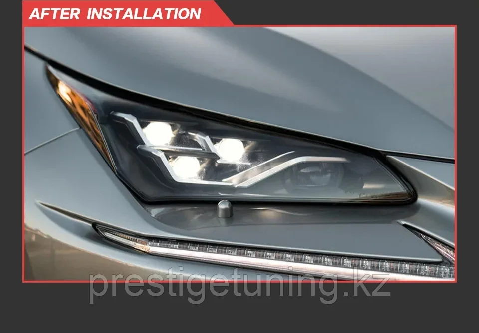 Передние фары на Lexus NX 2014-17 дизайн 3 LED 2021 - фото 2 - id-p108984927