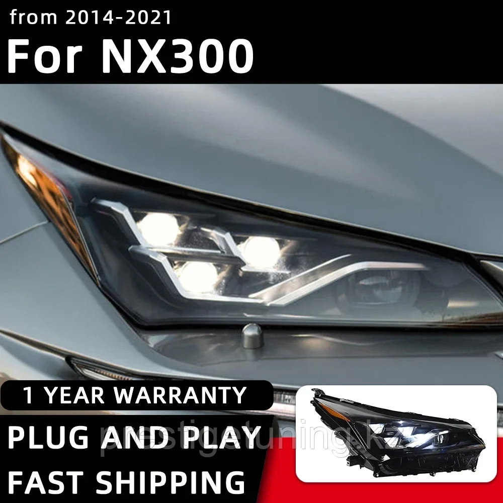 Передние фары на Lexus NX 2014-17 дизайн 3 LED 2021 - фото 4 - id-p108984927
