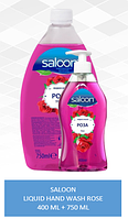 Жидкое мыло для рук Saloon: Роза, 400+700мл