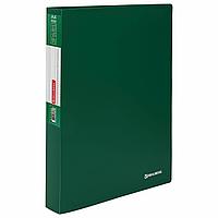 Папка 100 вкладышей BRAUBERG "Office", зеленая, 0,8 мм,
