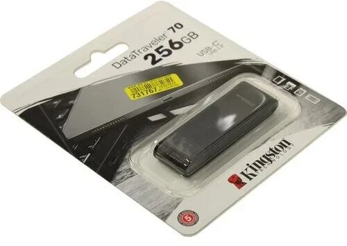 Флэш-накопитель Kingston 256Gb USB-C 3.2 Data Traveler 70 (Black) DT70/256GB
