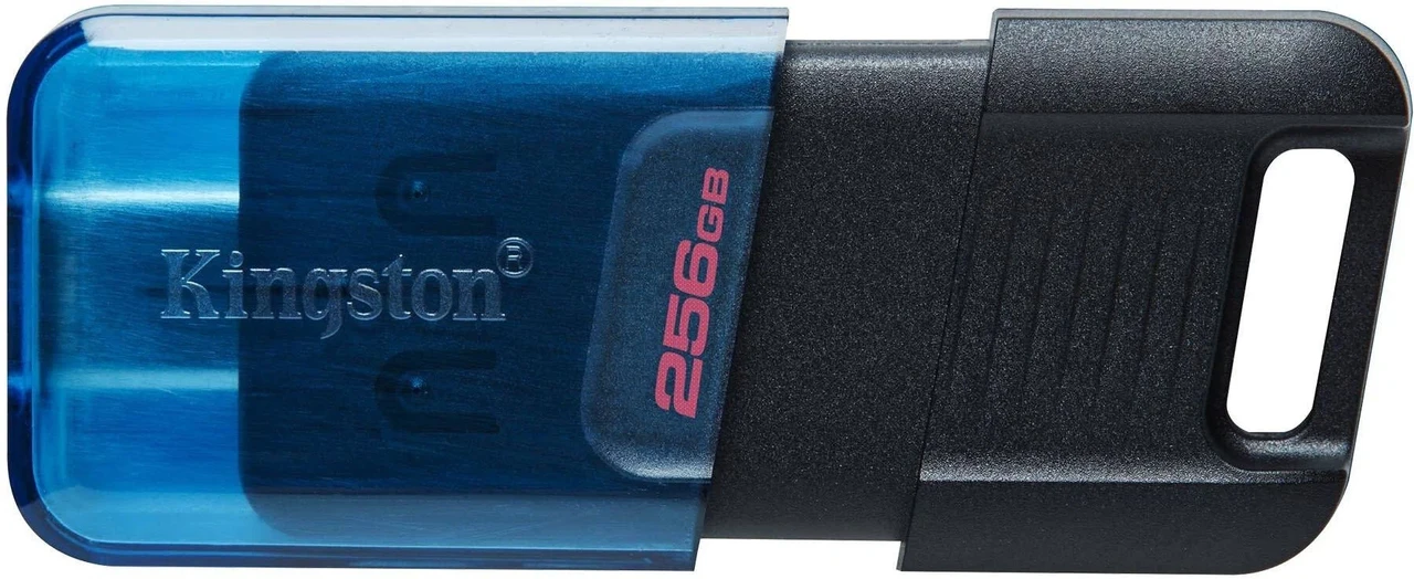 Флэш-накопитель Kingston 256Gb USB-C 3.2 Data Traveler 80M (Blue-Black) DT80M/256GB
