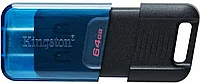Флэш-накопитель Kingston 64Gb USB-C 3.2 Data Traveler 80M (Blue-Black) DT80M/64GB