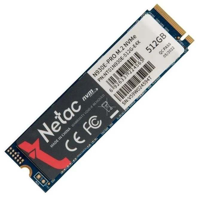 Твердотельный накопитель SSD 512Gb  M.2 2280  Netac N930E Pro NT01N930E-512G-E4X