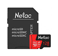 Netac P500 Extreme Pro 128GB 100MB/s Class 10 + SD адаптері NT02P500PRO-128G-R MicroSD жад картасы