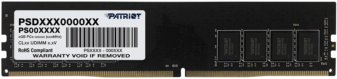 Модуль памяти Patriot Signature PSD416G320081 DDR4 DIMM 16Gb 3200Mhz CL22 PSD416G320081