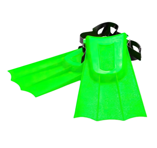 Ласты пластиковые с открытой пяткой размер регулируется, подростковые, зеленые - фото 4 - id-p52100933
