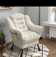 Классическое кресло ткань белый