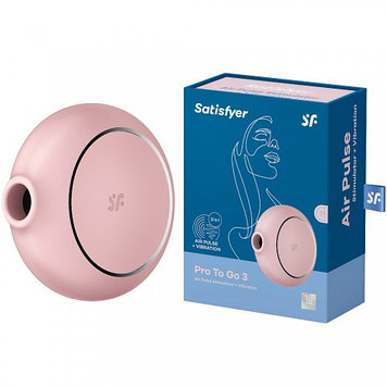 Воздушный клиторальный стимулятор с вибрацией Satisfyer Pro To Go 3 розовый