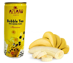 Чай молочный Aziano Bubble Tea БАНАН с семенами конжака 250 мл (24шт-упак)