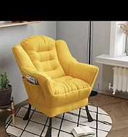 Классическое кресло ткань желтый