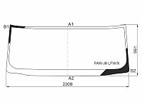 Стекло лобовое FAW J6P (CA3250) 08- / J6P (CA3310) 17-