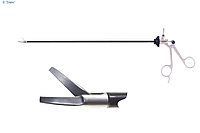 Ножницы монополярные с одной подвижной браншей изогнутые влево (5 мм)