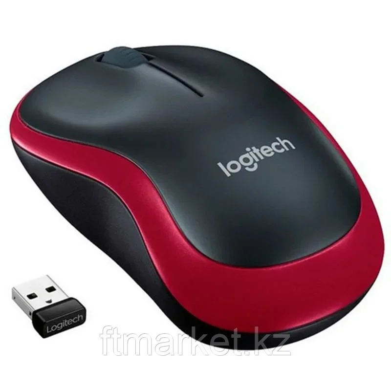 Мышь компьютерная  Mouse wireless LOGITECH M185, Red, фото 1