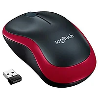 Мышь компьютерная Mouse wireless LOGITECH M185, Red