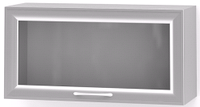 Шкаф медицинский БТ-ШНОс из ДСП в пластике, навесной, подъемная дверка- стекло в алюминиевом профиле