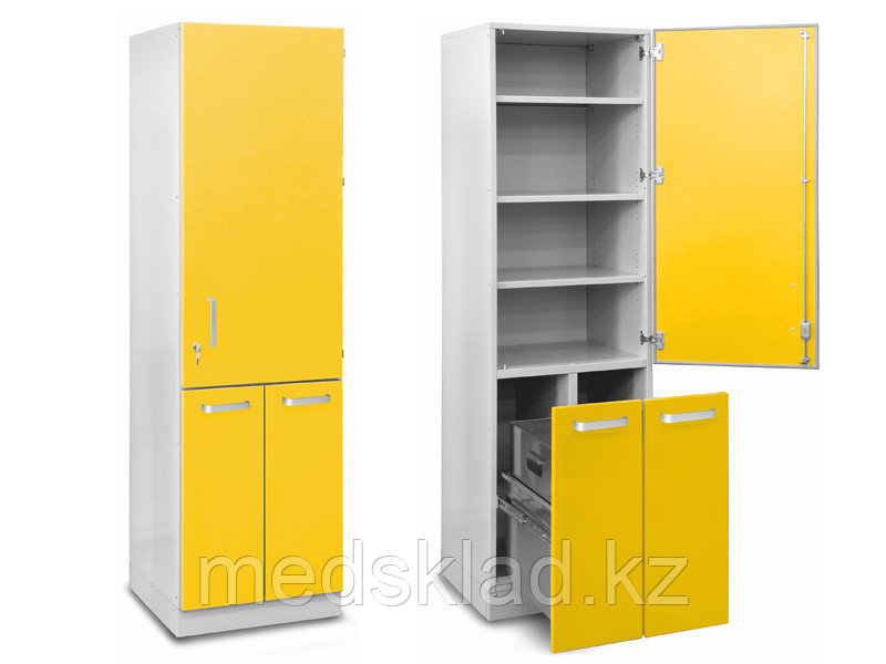 Шкаф высокий для хранения медикаментов (с выдвижными секциями) - фото 1 - id-p116634834