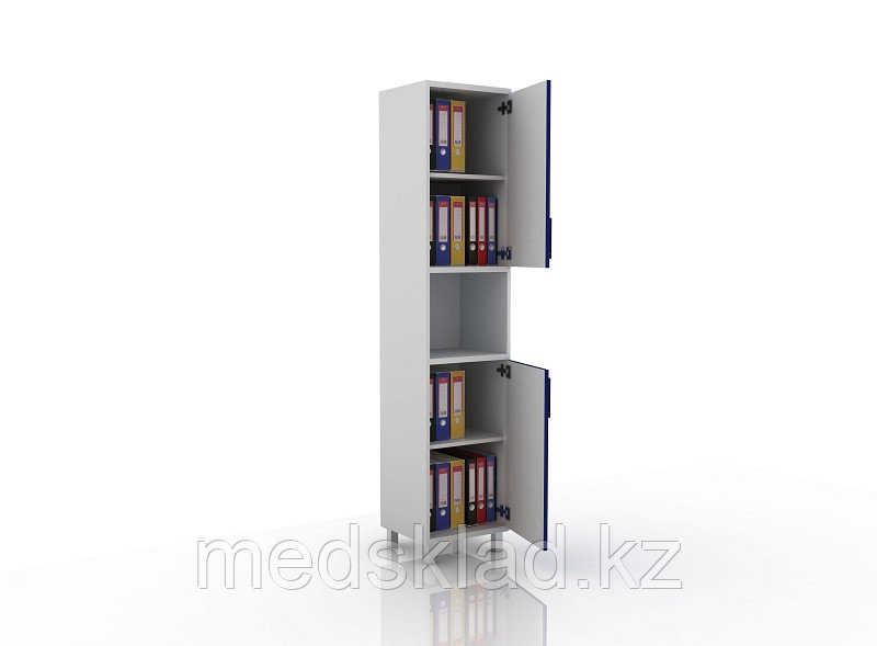Шкаф для документов (верх и низ глухие дверцы, в средней части ниша открытая) 105-001-17 - фото 1 - id-p116634873
