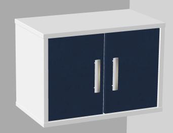 Медицинский навесной шкаф с дверцами, полками (глухие дверцы) 104-002-1 - фото 1 - id-p116634911