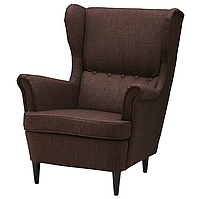Кресло ТОЙВО (STRANDMON, ткань Skiftebo), коричневый