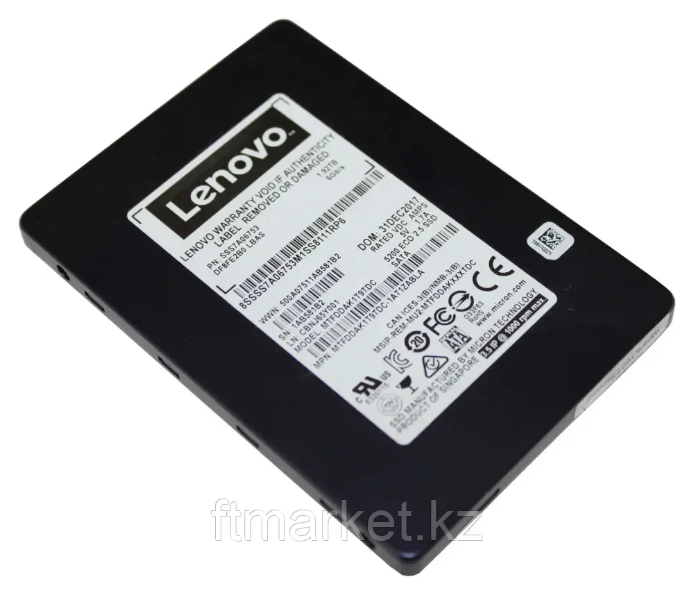Твёрдотельный накопитель Lenovo ThinkSystem 2.5" MV 3.84TB EN SATA SSD, фото 1