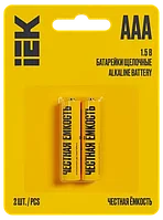 Батарейка щелочная Alkaline LR03/AAA (2шт/блистер) ИЭК