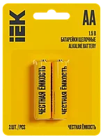 Батарейка щелочная Alkaline LR06/AA (2шт/блистер) ИЭК