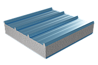 Сэндвич-панели кровельные, 1000х100 мм, пенополистирол