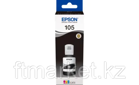 Картридж Epson C13T00Q140 105 EcoTank BK Ink Bottle, фото 1