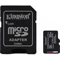Жад картасы Kingston 32GB MicroSDHC Canvas Select Plus 100R A1 C10 Card + Adapter, SDCS2/32GB
