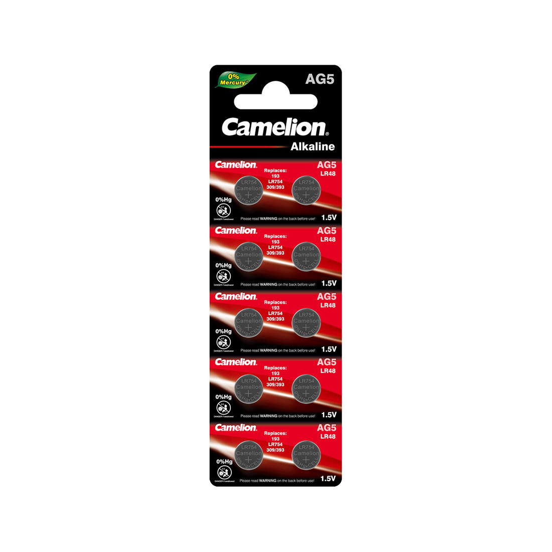 Батарейка CAMELION Alkaline AG5-BP10(0%Hg) 10 шт. в блистере - фото 1 - id-p109300622