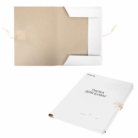 Папка для бумаг с завязками картонная STAFF, гарантированная плотность 220 г/м2, до 200 л. - фото 3 - id-p116645073