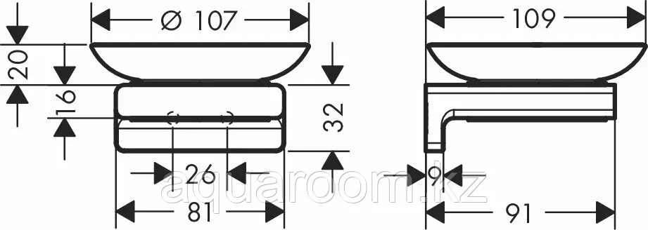 Мыльница с держателем, белая Hansgrohe AddStoris 41746700 - фото 2 - id-p113225688