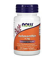 Now foods астаксантин 4 мг, 60 капсула