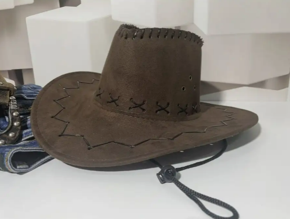 Ковбойская темно коричневая шляпа 2 - фото 3 - id-p35675409