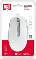 Мышь оптическая проводная Smartbuy ONE 280, бело-серая, USB (SBM-280-WG), фото 2