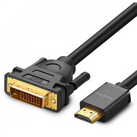 Кабель UGREEN HD106 HDMI to DVI Cable 2m (Black), 10135