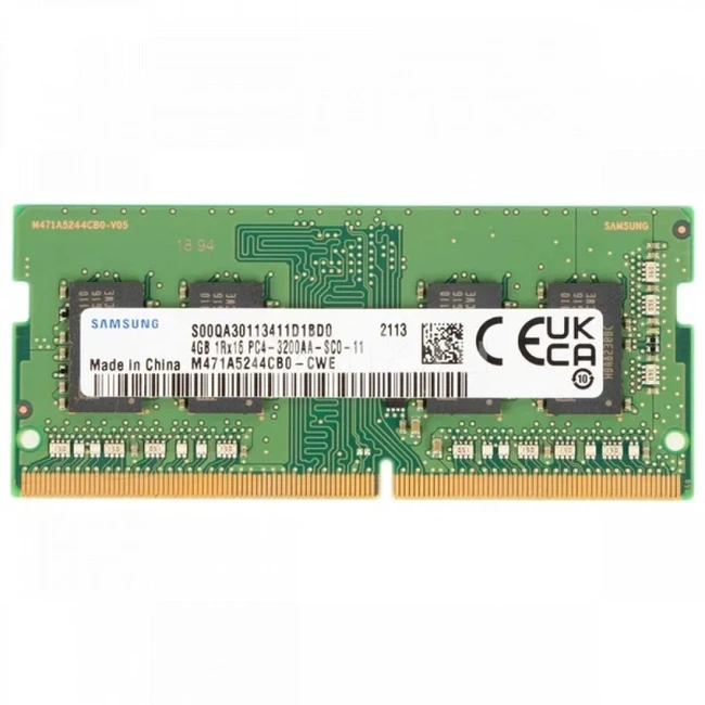Оперативная память для ноутбука 4GB DDR4 3200MHz Samsung (PC4-25600) SODIMM 1.2V M471A5244CB0-CWED0 - фото 1 - id-p116373403