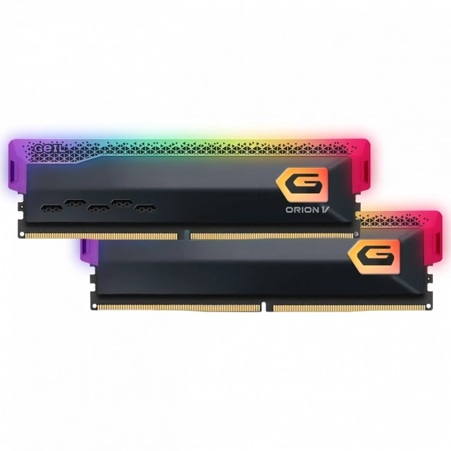 Оперативная память 32GB Kit (2x16GB) GEIL Orion V RGB 5600Mhz DDR5 GVSG532GB5600C38ADC Titanium Gray - фото 1 - id-p116373398