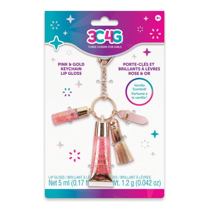 Набор блеска для губ Make It Real 3C4G Pink & Gold Key Chain Lip Gloss 10017MR - фото 1 - id-p116166677