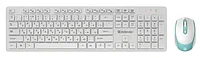 Комплект беспроводной клавиатура+мышь Defender Auckland C-987 RU белый 45987