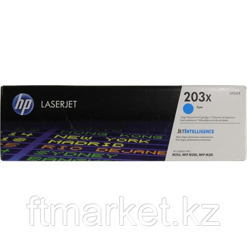 Оригинальный картридж увеличенной емкости HP 203X LaserJet 203X, голубой CF541X, фото 1