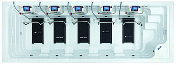 Фитнес Бассейн JNJ SPAS с пятью беговыми дорожками iTreadmill 5 Pools SPA-8398 Размеры: 6500х2280х1360/1500 мм