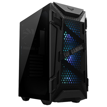 Кейс ASUS TUF Gaming GT301, ATX/micro ATX/Mini ITX, USB 3.1, 3x120mm AURA RGB, без Б/П, Чёрный