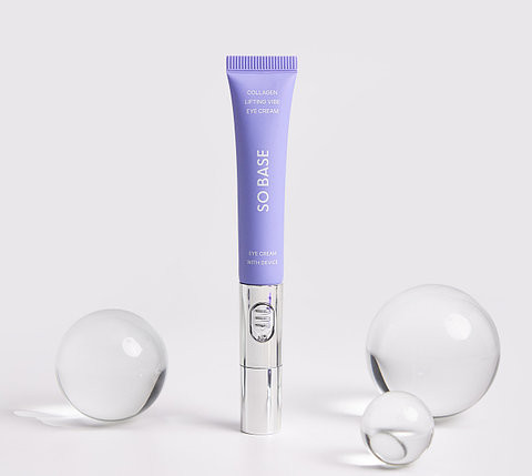 Лифтинг-крем для для зоны вокруг глаз с вибромассажером SO BASE Collagen Lifting Vibe Eye Cream 15мл, фото 4