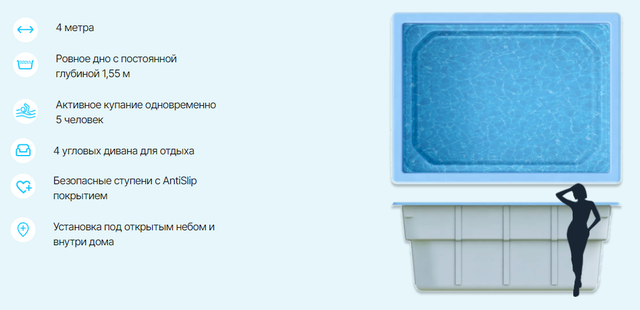композитный бассейн, цена, купить, астана