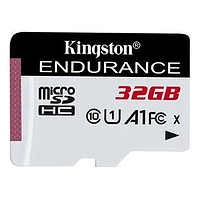 Карта памяти для видеонаблюдения Kingston 32GB microSDHC Endurance 95R/30W C10 A1 UHS-I, без адаптера,