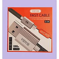 Зарядный кабель MicroUSB Vidvie VI-C510V 3.1A 1m