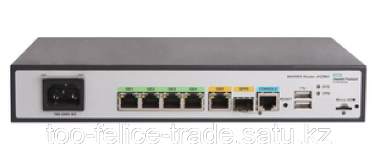 Маршрутизатор JH300A HPE FlexNetwork MSR958 1GbE and Combo 2GbE WAN 8GbE LAN Router (1xWAN, 8xLAN, 1xSFP GbE - фото 1 - id-p116368128