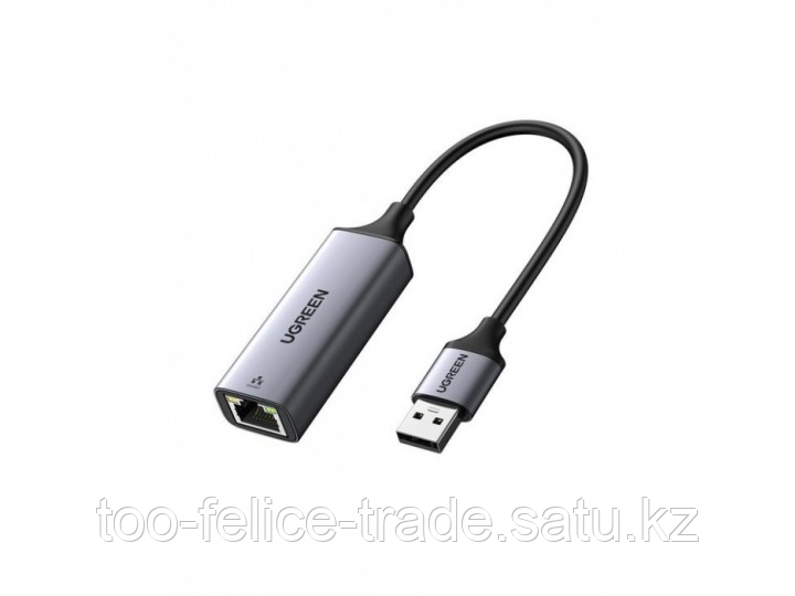 Конвертер сигнала UGREEN CM209 USB to RJ45 Ethernet Adapter Aluminum Case (Space Gray) - фото 1 - id-p116368094